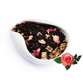Черный чай с розой